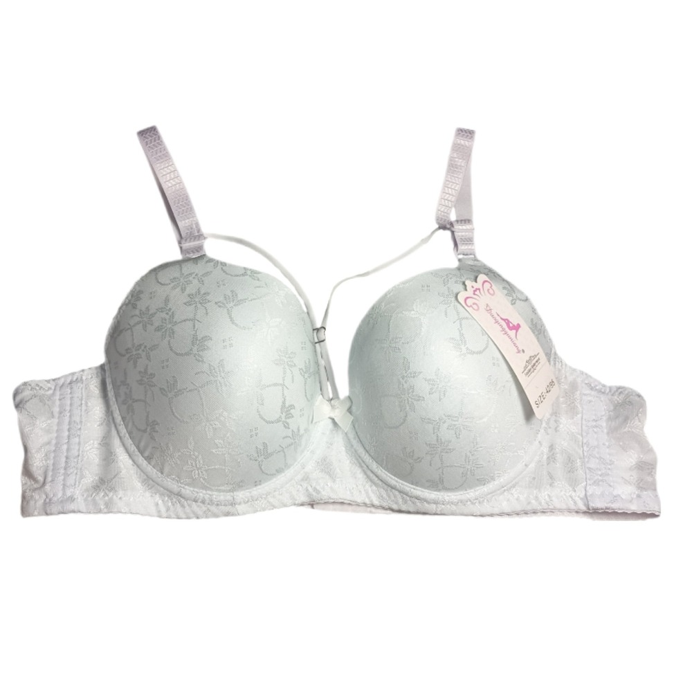 Duoqingguniang Underwire Push Up Criss Cross Back Bra White NWT SKUW572‎